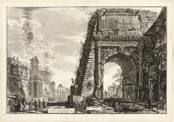 Zicht op de Boog van Titus, uit Zichten van Rome