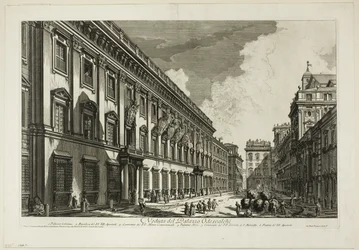 Uitzicht op het Palazzo Odescalchi, uit Zichten van Rome