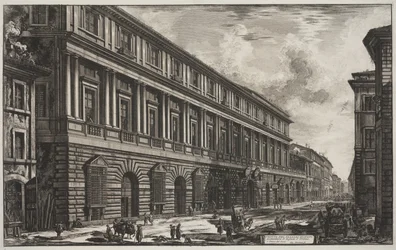 Uitzicht op het Palazzo Stopani ontworpen door Raphael van Urbino