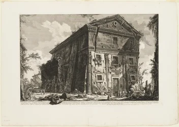 Uitzicht op de Tempel van Bacchus, nu de kerk van S. Urbano, twee mijl van Rome, voorbij de Porta S. Sebastiano, uit Zichten van Rome