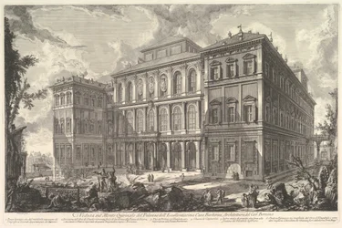 Uitzicht op het paleis van de illustere familie Barberini op de Quirinaalheuvel