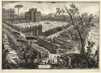 Villa Pamphili buiten Porta S. Pancrazio, uit Zichten op Rome