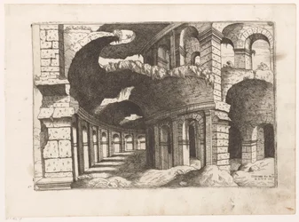 Gezicht in het Colosseum te Rome (serie titel)