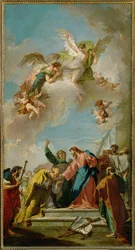 Christus overhandigt de sleutels aan Petrus ...