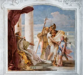 Aeneas Presenteert Cupido, Vermomd als Ascanius, aan Dido, uit de Kamer van de Aeneis in de Palazzina