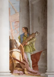 Detail van de Griekse Vloot in Aulis, van de Entreehal in de Palazzina, 1757