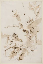Hagar en Ismaël in de wildernis, ca. 1725