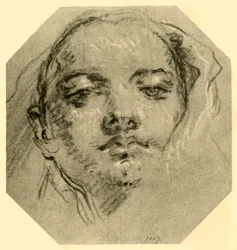 Hoofd van een vrouw, ca. 1739-ca. 1744, 1928