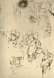 Satyr Herms en Oosterse hoofden, midden 18e eeuw, 1928