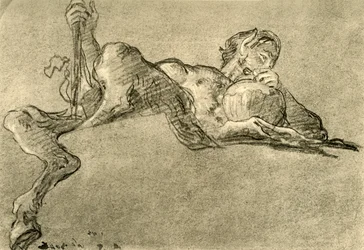 Sater met wijnkruik, c1761