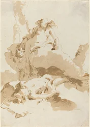 Venus en Cupido Ontdekken het Lichaam van Adonis