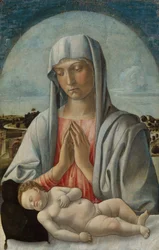 Madonna Aanbiddend het Slapende Kind