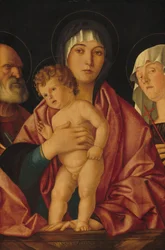 Madonna en kind met heiligen, ca. 1490-1500