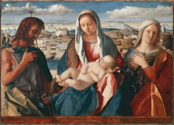 Madonna en Kind met Sint Johannes de Doper en een Heilige