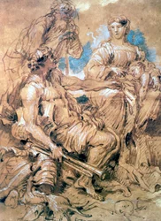 Studie van Figuren in Kostuum, ca. 1635-1670