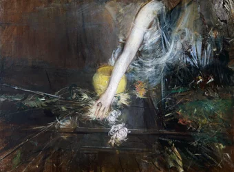 Arm met bloemenvaas, ca. 1910, door Giovanni Boldini, olieverf op doek
