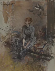 Portret van de actrice Gabrielle Réjane 1856-1920