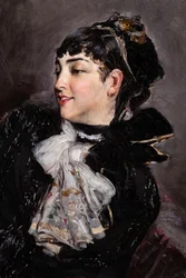 De gravin van Rasty op de sofa (detail)