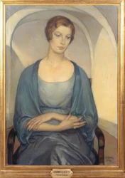 Peinzende vrouw