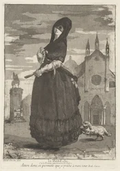 Le Zendale (Vrouw in een Kap, of de Vrouw die Terugkomt van de Kerk)