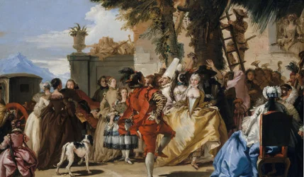 Een dans op het platteland, ca. 1755