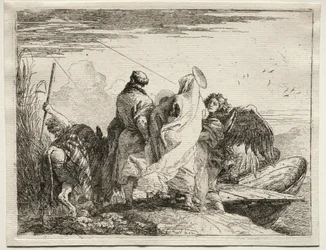 Vlucht naar Egypte: De Heilige Familie Verlaat de Oever