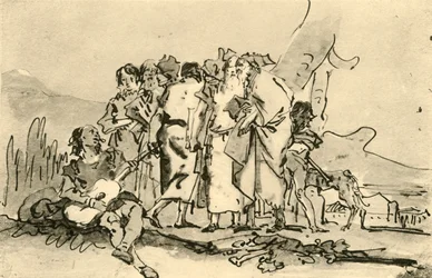 Groep oude en jonge mannen