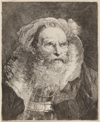 Oude man mediterend