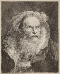 Oude man mediterend