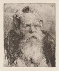 Oude man met baard, uit de Raccolta di Teste (Collectie van Hoofden)
