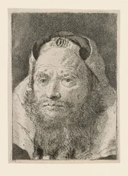 Oude man met een baard, uit de Raccolta di Teste (Collectie van Hoofden)