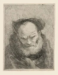 Oude Man met een Baard, uit de Raccolta di Teste (Collectie van Hoofden)