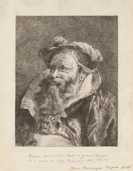 Oude man met een baard, uit de Raccolta di Teste (Collectie van Hoofden)