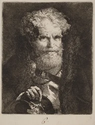 Oude man met een helm