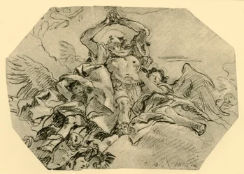 Biddende Heilige omringd door Engelen, 1762, 1928