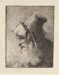 Profiel van een Oudere Man met een Baard, uit de Raccolta di Teste (Collectie van Hoofden)