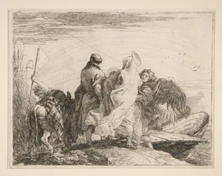 De Heilige Familie Verlaat de Oever van de Rivier, uit de serie Idee pittoresche sopra la fuga in Egitto