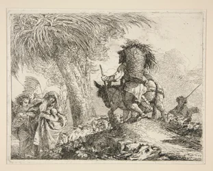 De Maagd en het Kind met Jozef, uit de serie Idee pittoresche sopra la fuga in Egitto (Vlucht naar Egypte)