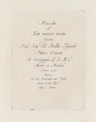 Titelpagina, uit de Raccolta di Teste (Collectie van Hoofden)