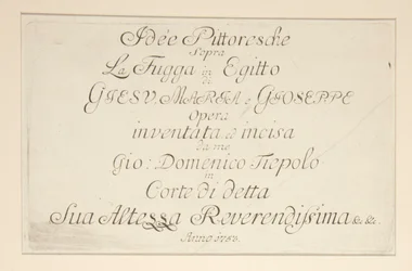 Titelpagina (uit de serie Idee pittoresche sopra la fuga in Egitto)
