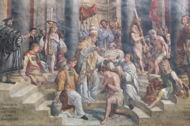 De doop van Constantijn (detail), kamer van Constantijn