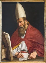 Gecanoniseerde bisschop, mogelijk Sint Augustinus