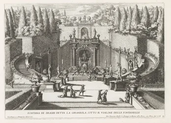 Fontana dei Draghi in de tuinen van de Villa d