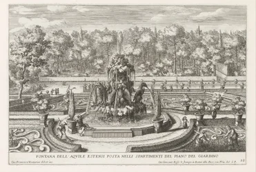Fontana delle Aquile Estensi in de tuinen van de Villa d