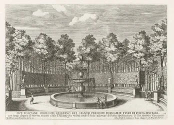 Fontein in de Villa Borghese te Rome