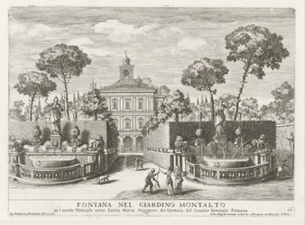 Fonteinen in de tuinen van de Villa Montalto Negroni te Rome