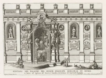 Nymphaeum in de binnenplaats van het Palazzo Borghese te Rome