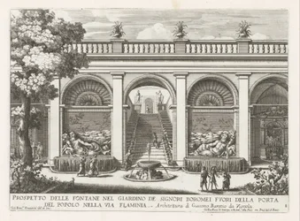 Tuin van een paleis te Rome