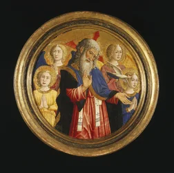 God de Vader met vier engelen en de duif van de Heilige Geest, ca. 1460