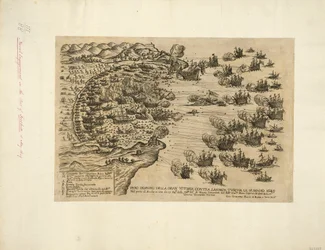 WARE ONTWERP VAN DE GROTE OVERWINNING OP LARMATA TVRCHA LI. 15. MEI 1649 In de haven van Focchie in azië door. 17. Ga:ni van de Sere:ma Re.a van Venetië Gecommandeerd door Ecc:mo Gia.mo Riua Kapitein van genoemde galjoenen Werkelijk glorieuze overwinning
